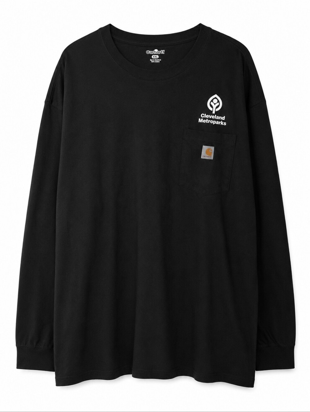 Carhartt Black Cleveland Metroparks Pocket Long Sleeve Tee